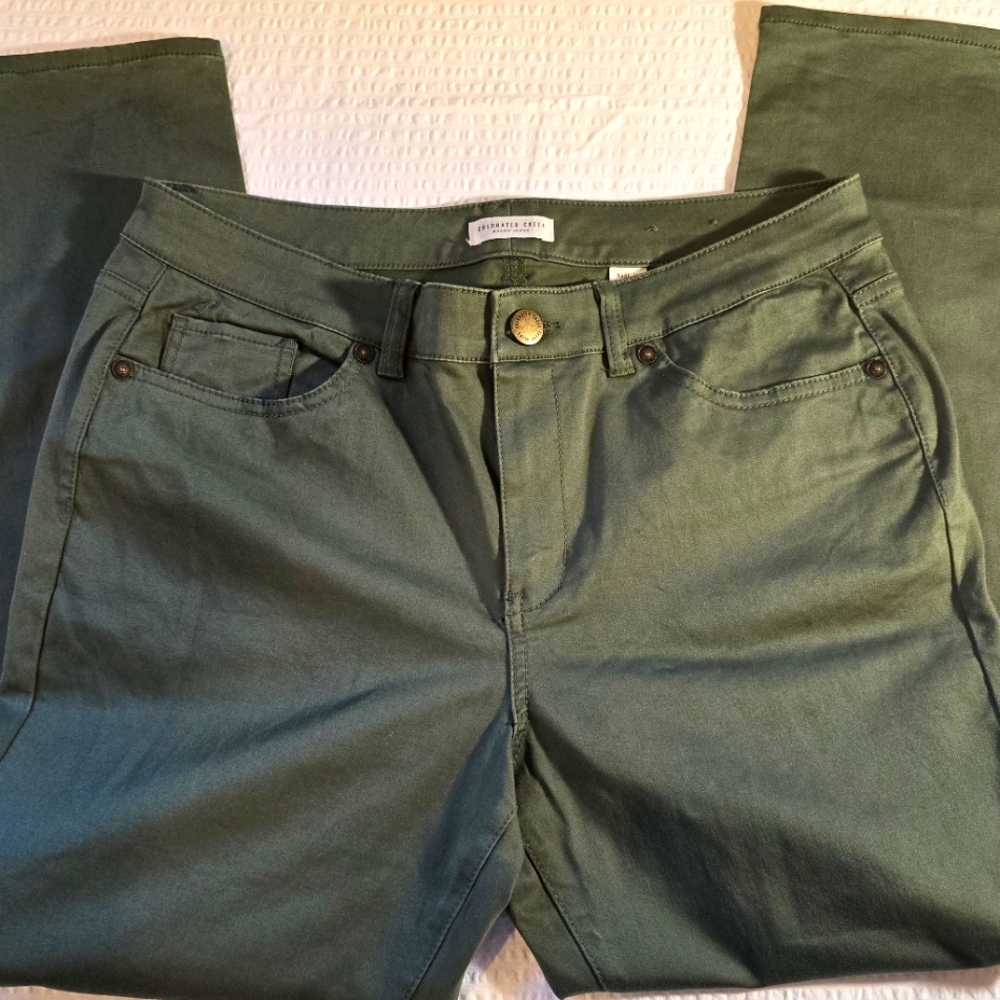 Coldwater Creek Olive Denim Size 10